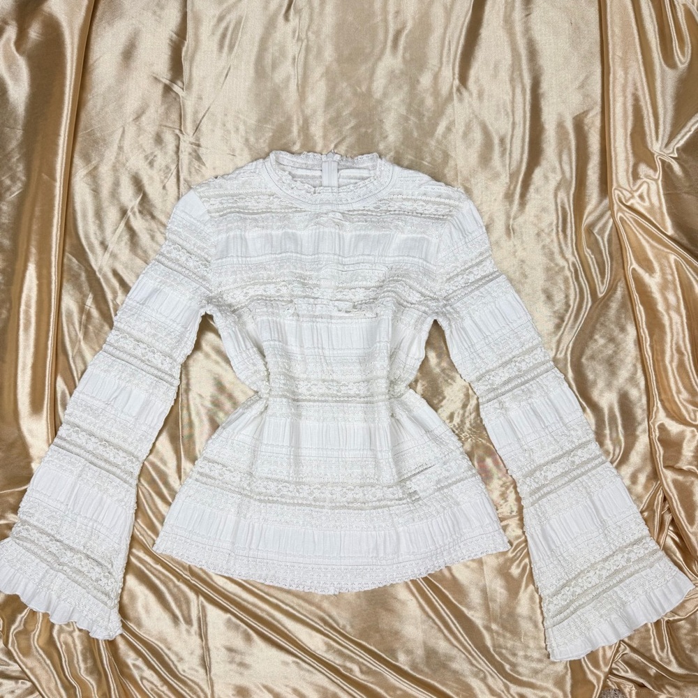 Chic White Lace Women's Blouse